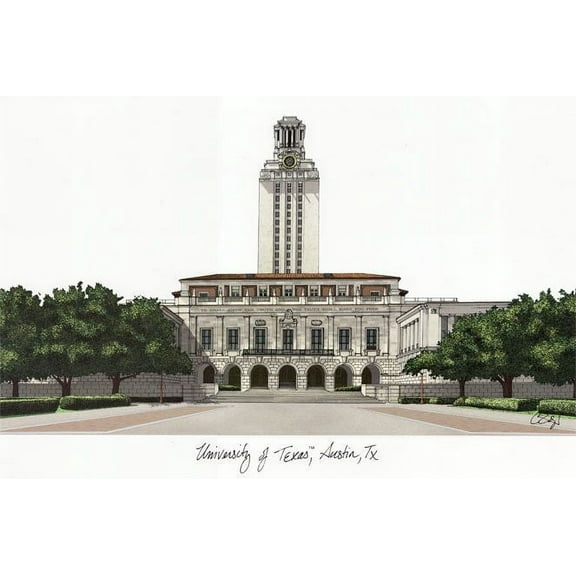 University of Texas, Austin Longhorns 14w x 11h Spirit Diploma Manhattan Black Frame with Bonus Campus Images Lithograph (value savings $59)