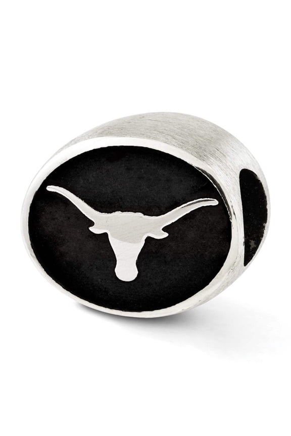 Finest Gold Sterling Silver Antiqued University of Texas Collegiate Bead