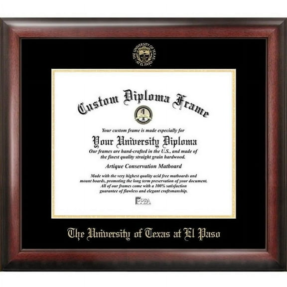 University of Texas, El Paso 11" x 14" Gold Embossed Diploma Frame