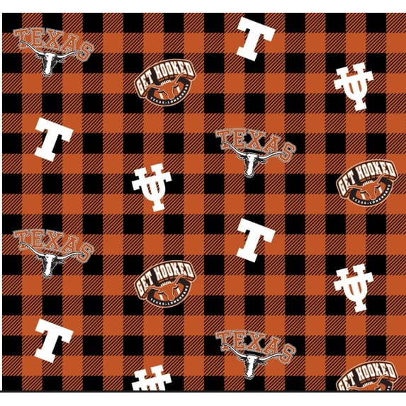 University of Texas Fabric – Longhorns – Officially Licensed 100% Cotton – Precut Quilting & Craft Fabric by Sykel
