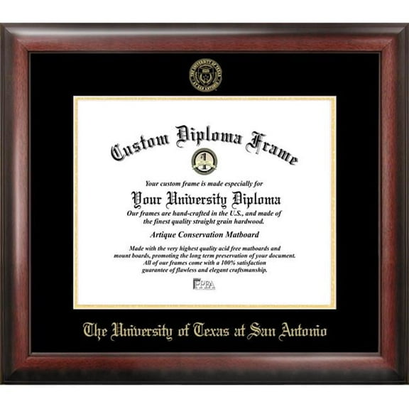 University of Texas San Antonio Gold Embossed Diploma Frame
