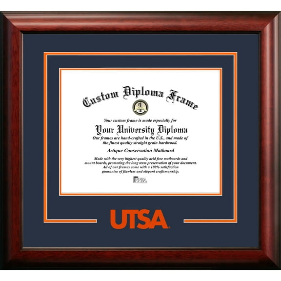 University of Texas, San Antonio Spirit Diploma Manhattan Black Frame with Bonus Campus Images Lithograph (value savings $59)