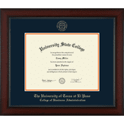 University of Texas at El Paso College of Business Administration Diploma Frame, Document Size 11" x 8.5"