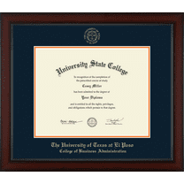 University of Texas at El Paso College of Business Administration Diploma Frame, Document Size 14" x 11"