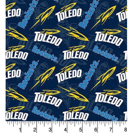University of Toledo 100% Cotton Quilting Fabric, 43" wide, by the yard