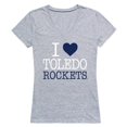 thumbnail image 1 of University of Toledo I Love T-Shirt for Women, Heather Grey - Medium, 1 of 1
