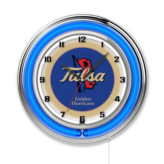 University of Tulsa 19" Double Neon Wall Clock