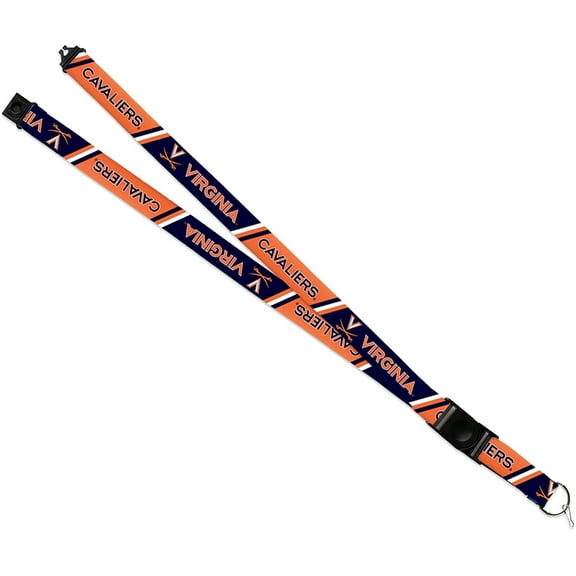 University of Virginia Cavaliers Lanyard Keychain Double Sided 18 Inch Button Clip Safety Breakaway