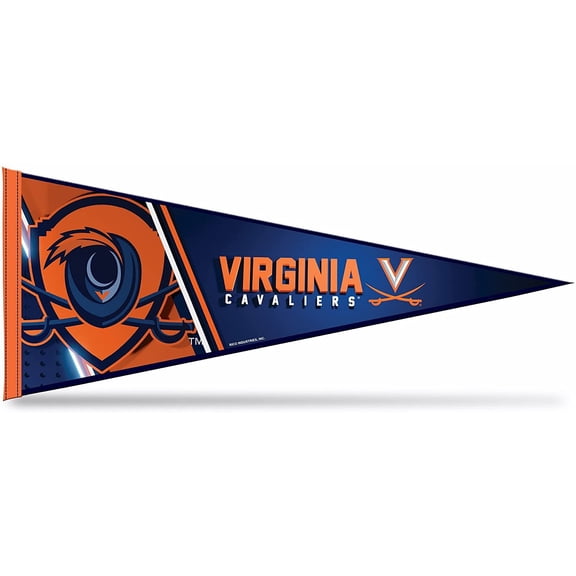 University of Virginia Cavaliers Soft Felt Pennant, Primary Design, 12x30 Inch, Easy To Hang