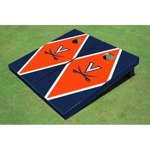 University of Virginia Orange And Navy Matching Diamond Cornhole Boards