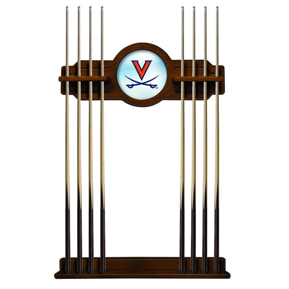 University of Virginia Solid Wood Cue Rack with a Chardonnay Finish