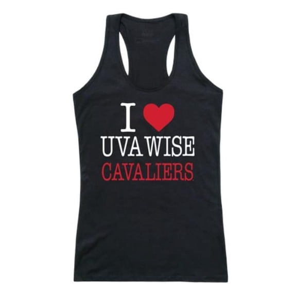 University of Virginias College at Wise Cavaliers Women I Love Tank Top, Black - Medium