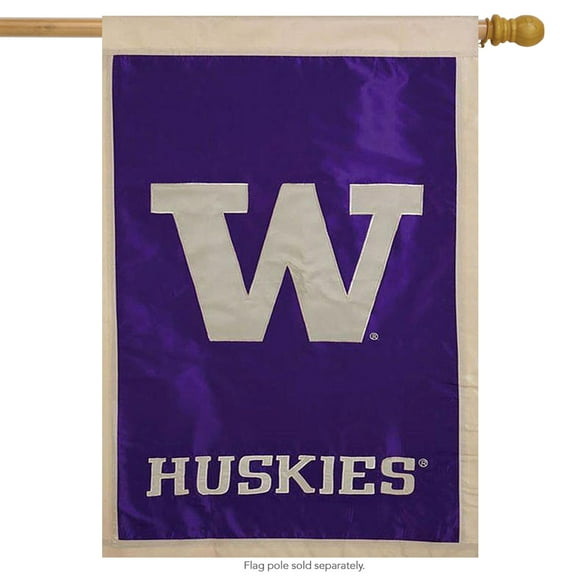 University of Washington Applique NCAA Licensed House Flag