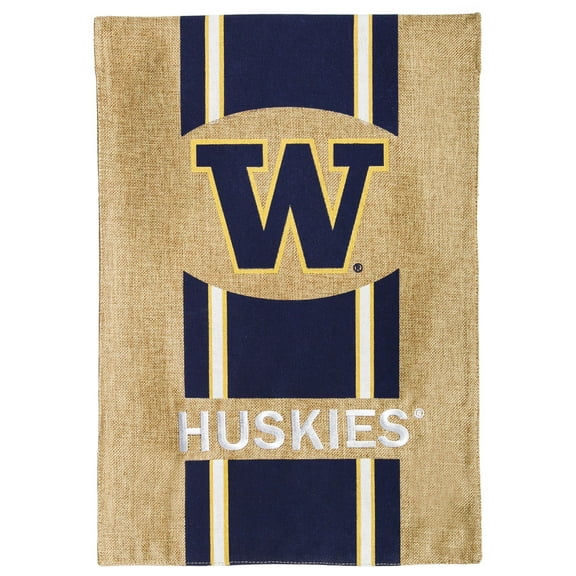 University of Washington Huskies Stripes Logo Garden Flag