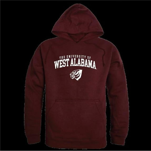 University of West Alabama Tigers Seal Hoodie, Maroon - Extra Large