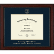 University of West Florida Hal Marcus College of Science and Engineering Diploma Frame, Document Size 11" x 8.5"