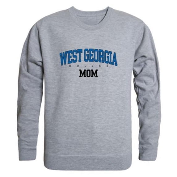 University of West Georgia Wolves Mom Crewneck Sweatshirt, Heather Grey - 2XL