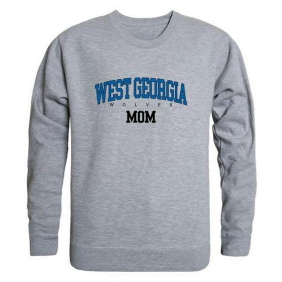University of West Georgia Wolves Mom Crewneck Sweatshirt, Heather Grey - Medium