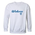 thumbnail image 1 of University of West Georgia Wolves Script Crewneck Sweatshirt, White - Small, 1 of 1