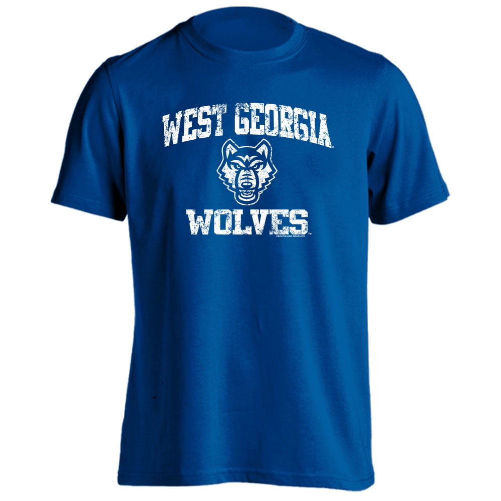 University of West Georgia Wolves UWG Distressed Retro Short Sleeve T ...