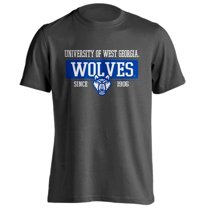 University of West Georgia Wolves UWG Since 1906 Bar Mascot Logo Short Sleeve T-Shirt 