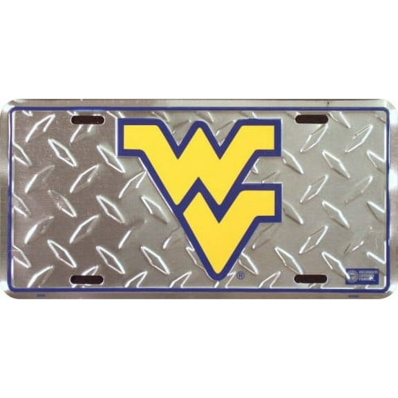 University of West Virginia Diamond Embossed License Plate