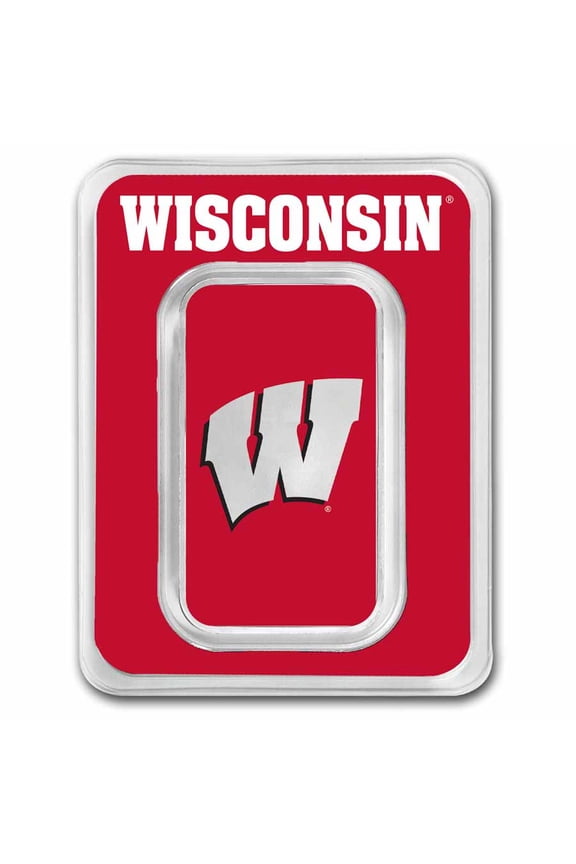 University of Wisconsin 1 oz Silver Colorized Bar (in TEP)