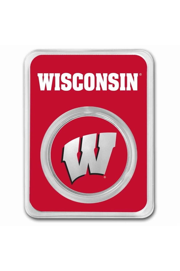 University of Wisconsin 1 oz Silver Colorized Round (in TEP)