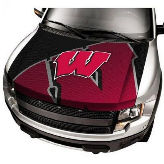 University of Wisconsin Badgers Auto Hood Cover, One Size, One Color