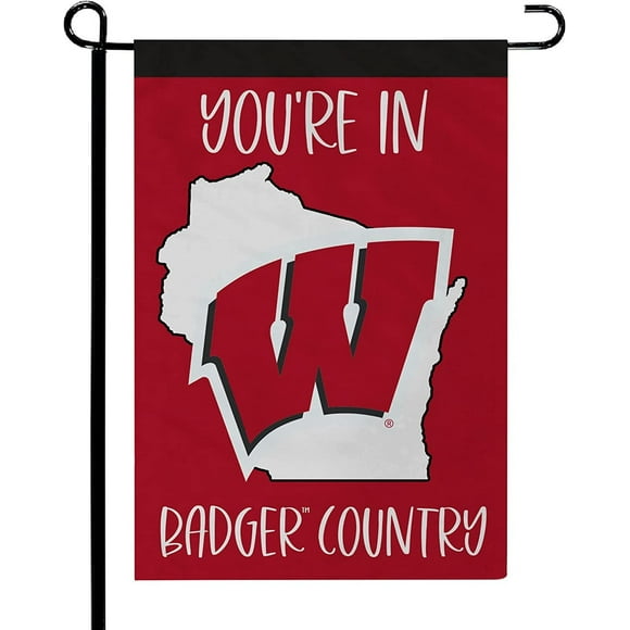 University of Wisconsin Badgers Double Sided Garden Flag Banner 12x18 Inch Country Design