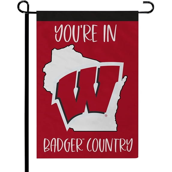 University of Wisconsin Badgers Double Sided Garden Flag Banner 12x18 Inch Country Design