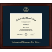 University of Wisconsin Eau Claire Diploma Frame, Document Size 10" x 8"