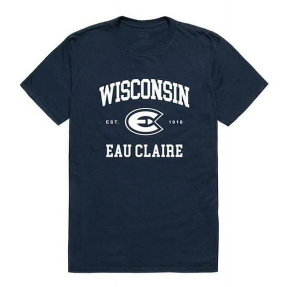 University of Wisconsin-Eau Claire Seal T-Shirt, Navy - Extra Large