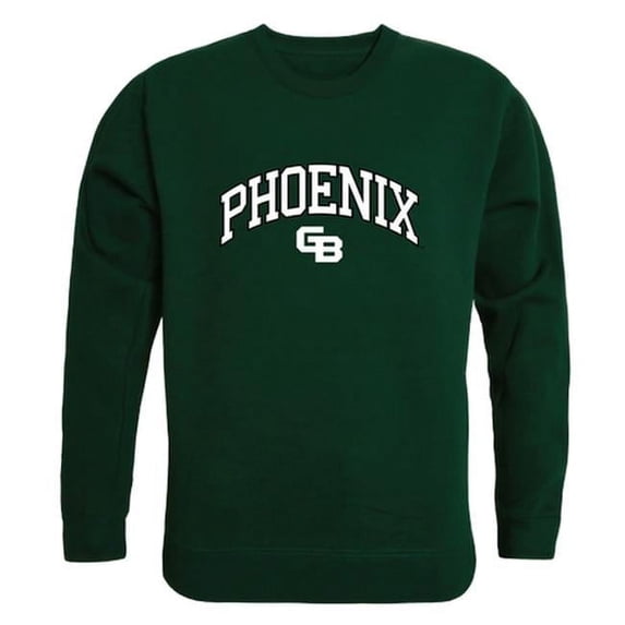 University of Wisconsin-Green Bay Men Campus Crewneck Sweatshirt, Forest White - Extra Large