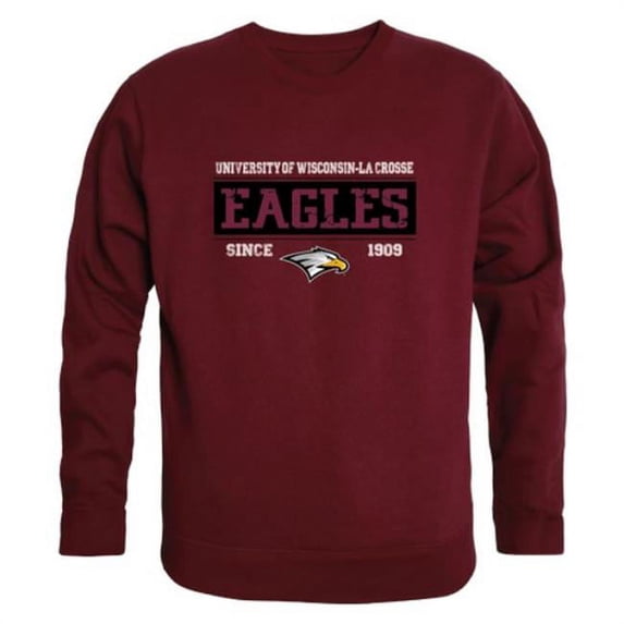 University of Wisconsin-La Crosse Eagles Established Crewneck Sweatshirt, Maroon - Large