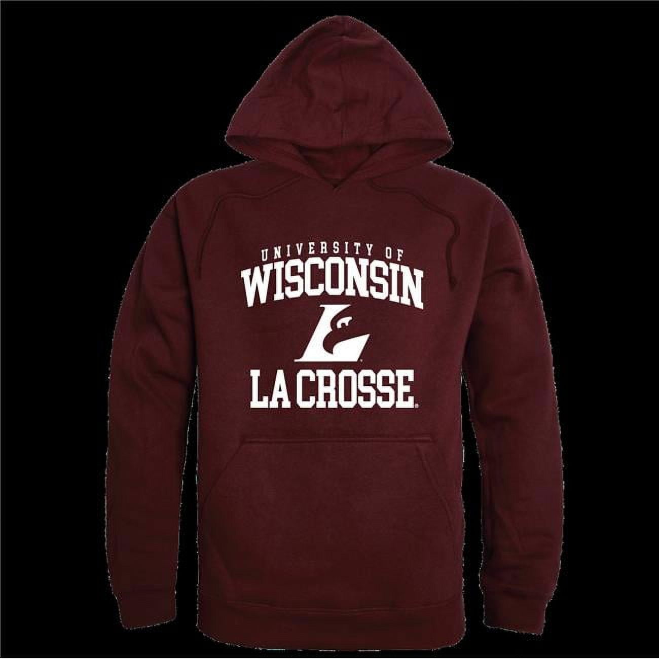 University of WisconsinLa Crosse Eagles Seal Hoodie, Maroon Large