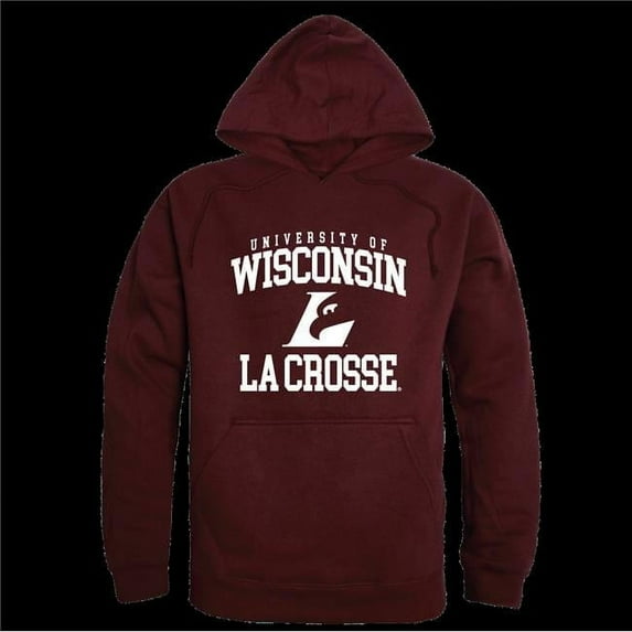 University of Wisconsin-La Crosse Eagles Seal Hoodie, Maroon - Large