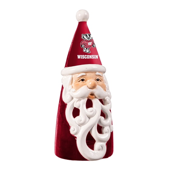 Wisconsin Badgers 8" LED Santa Statue