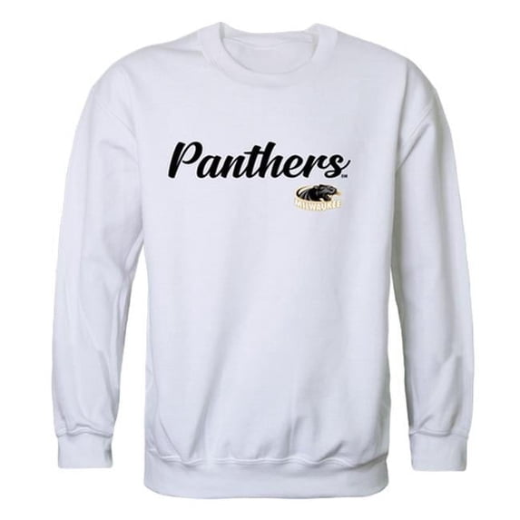 University of Wisconsin-Milwaukee Mens Script Crewneck T-Shirt, White - Small