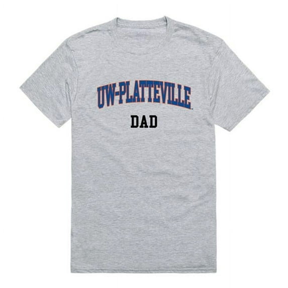 University of Wisconsin-Platteville College Dad T-Shirt, Heather Grey - Small