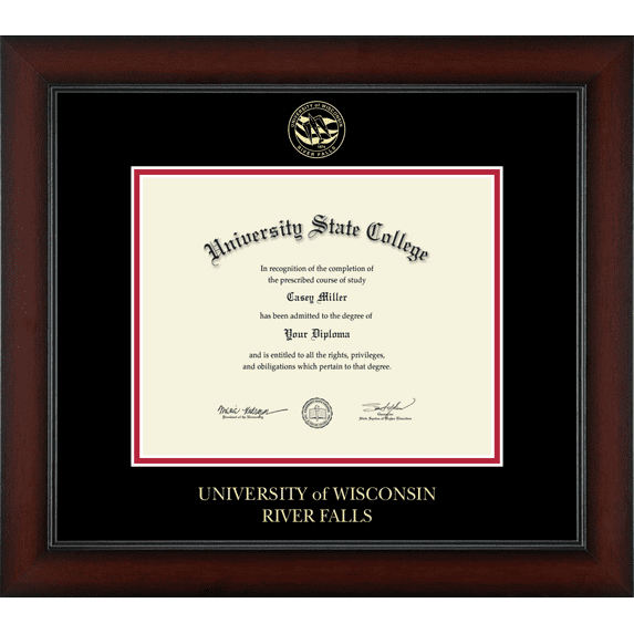 University of Wisconsin River Falls Diploma Frame, Document Size 10" x 8"