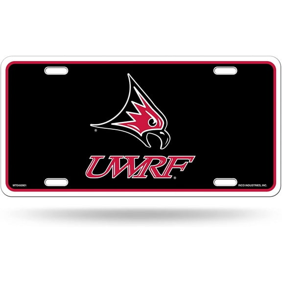 University of Wisconsin River Falls Falcons Metal Auto Tag License Plate, Logo Design, 6x12 Inch