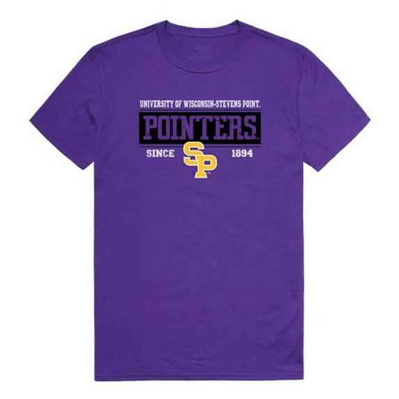 University of Wisconsin-Stevens Point Men Established T-Shirt, Purple - Medium