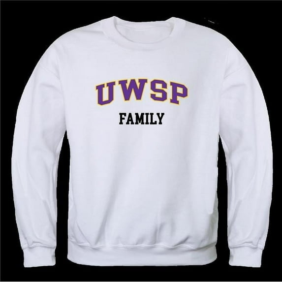 University of Wisconsin-Stevens Point Pointers Family Crewneck Sweatshirt, White - Medium