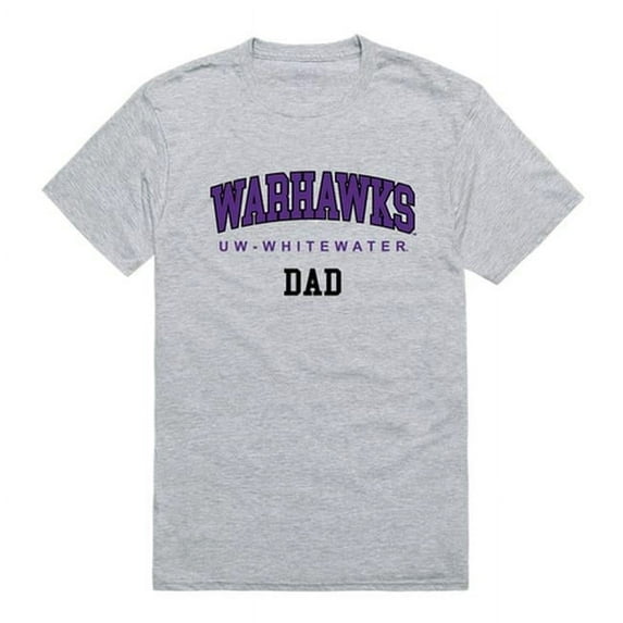 University of Wisconsin-Whitewater College Dad T-Shirt, Heather Grey - 2XL