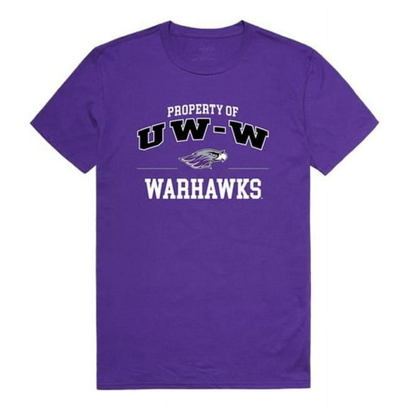 University of Wisconsin-Whitewater Men Property T-Shirt, Purple - Large