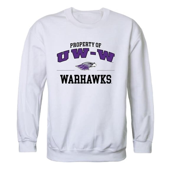 University of Wisconsin-Whitewater Property of Crewneck T-Shirt, White - Large