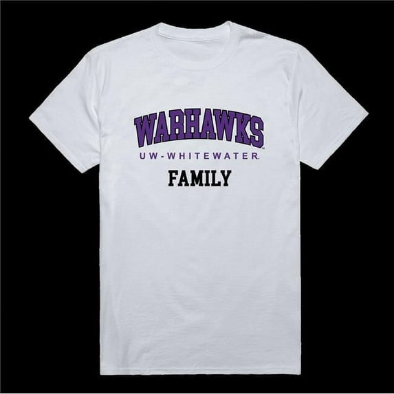 University of Wisconsin-Whitewater Warhawks Family T-Shirt, White - Extra Large