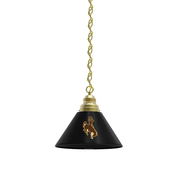 University of Wyoming Pendant Light with Brass Fixture