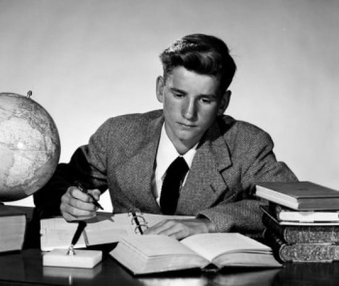 University student studying for exam Canvas Art - (18 x 24)